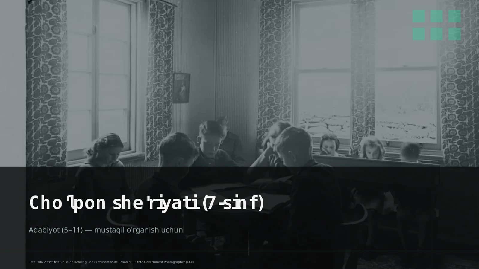Cho'lpon she'riyati (7-sinf)