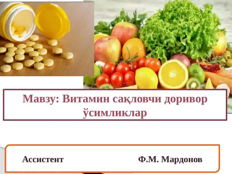 Витаминсақловчидориворўсимликлар