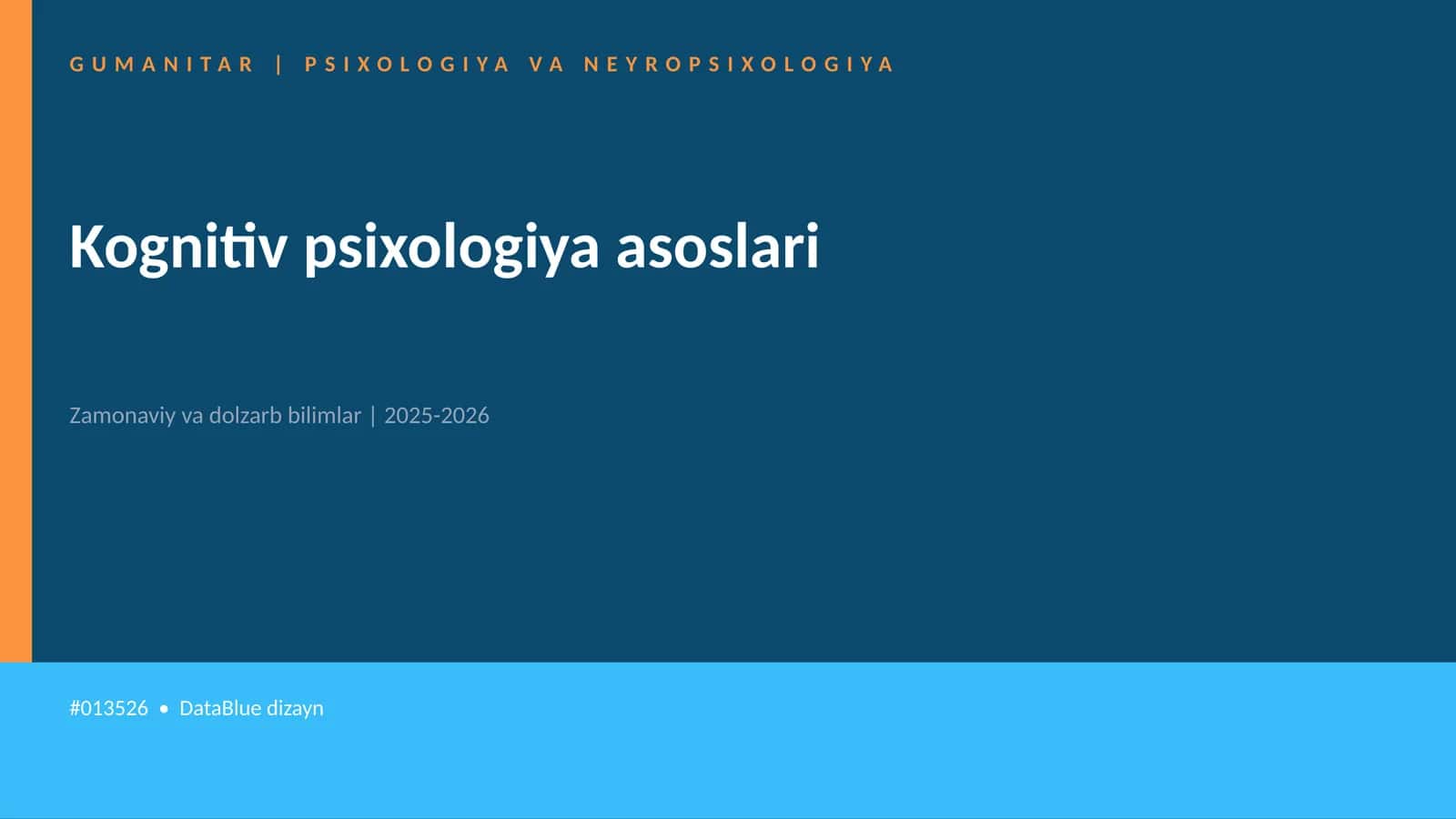 Kognitiv psixologiya asoslari