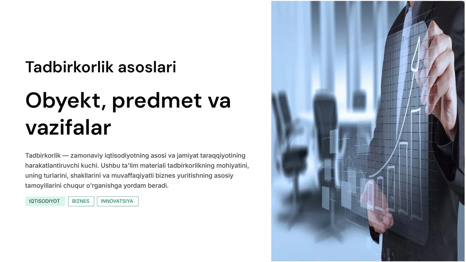 Tadbirkorlik asoslari
