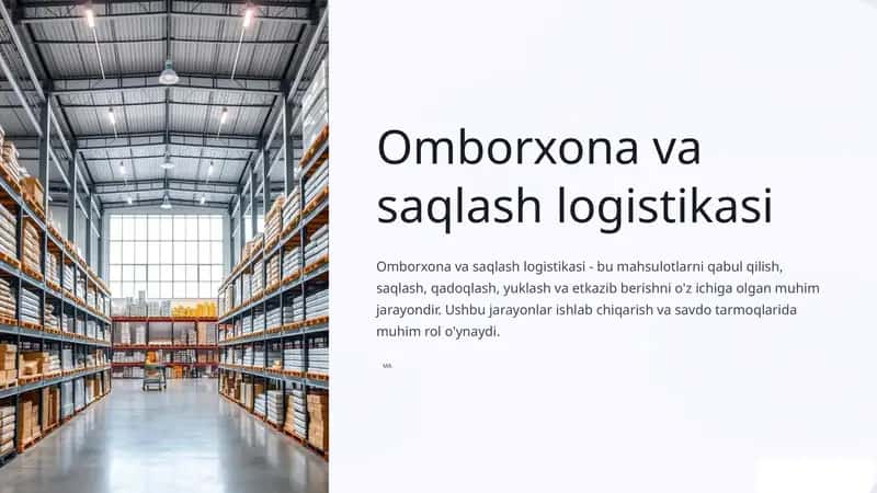 Omborxona va saqlash logistikasi