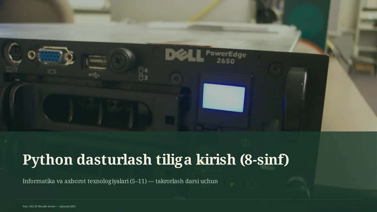 Python dasturlash tiliga kirish (8-sinf)