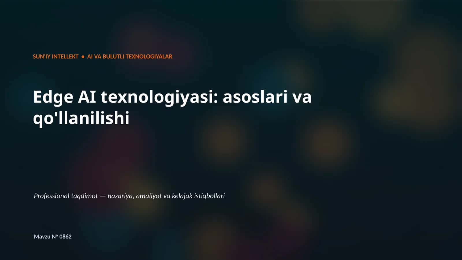 Bulutli AI va Suns'iy Intellekt texnologiyalari