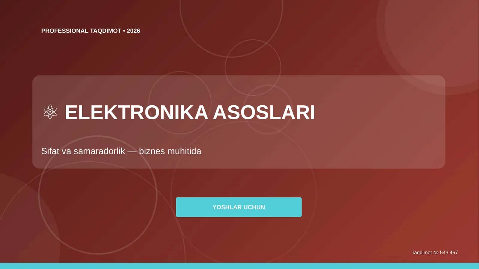 ELEKTRONIKA ASOSLARI