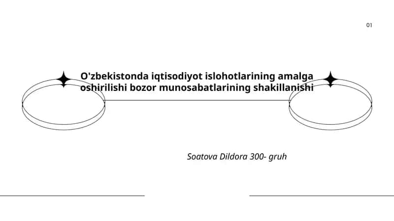 O'zbekistonda iqtisodiyot islohotlarining amalga oshirilishi bozor munosabatlarining shakillanishi