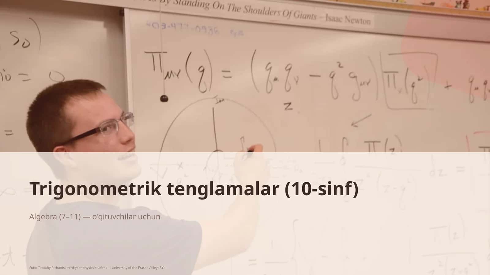 Trigonometrik tenglamalar (10-sinf)