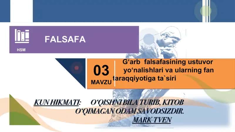 Falsafa fanidan taqdimot