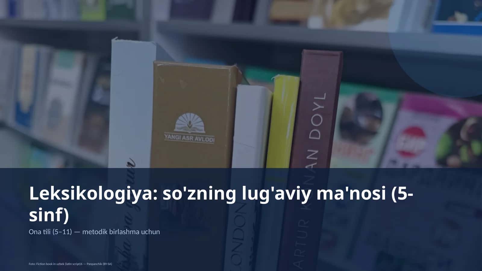 Leksikologiya: so'zning lug'aviy ma'nosi (5-sinf)