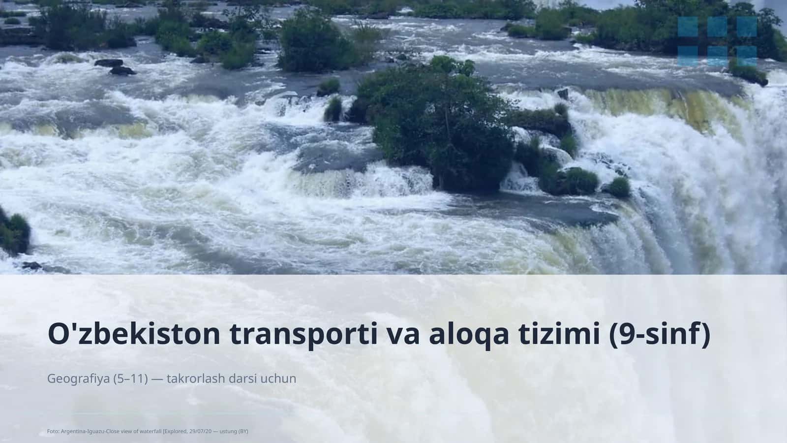 O'zbekiston transporti va aloqa tizimi (9-sinf)
