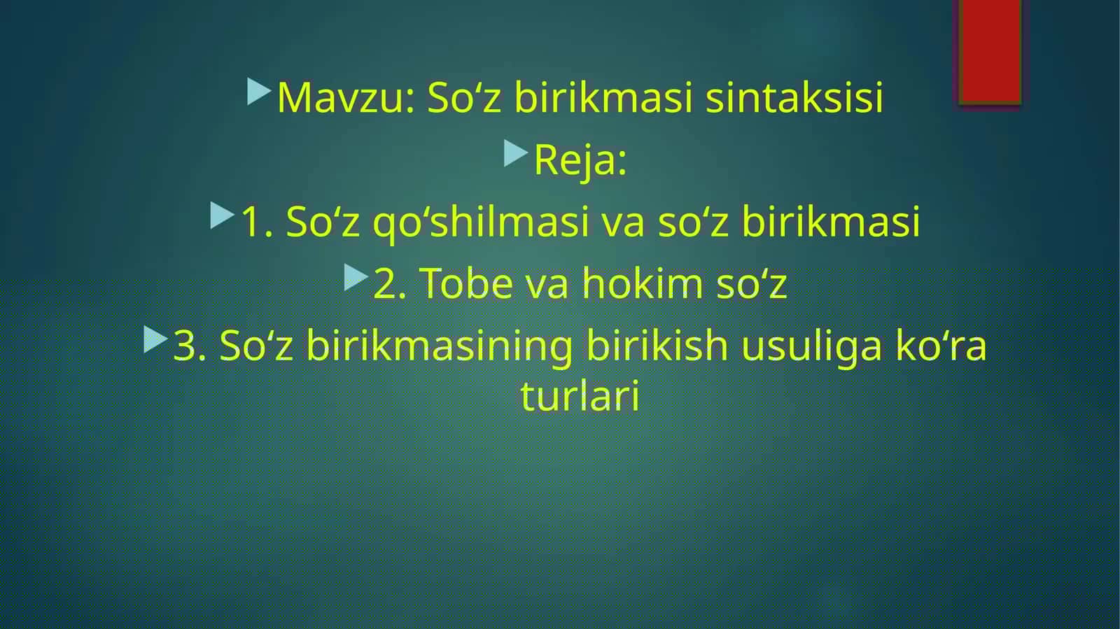 So‘z birikmasi sintaksisi