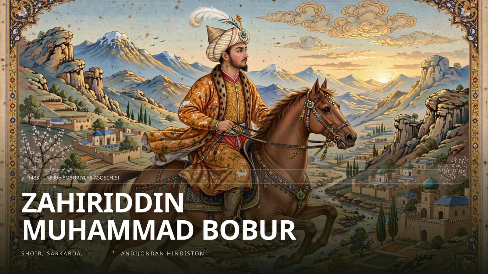 Zahiriddin Muhammad Bobur buyuk shoir , Sarkarda va boburiylar asoschisi (Prezentatsiya)