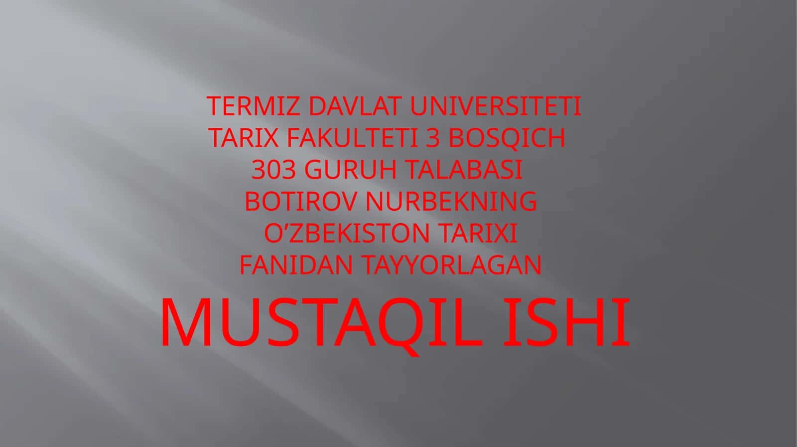 SHO'ROI ISLOMNING TUZILISHI VA UNING FAOLIYATI