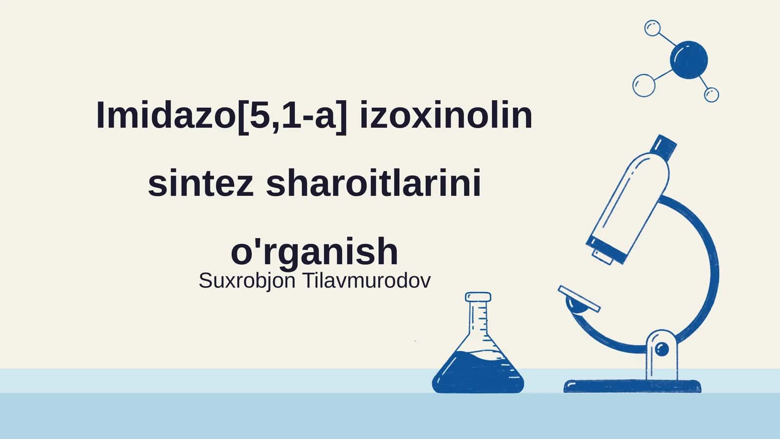 Imidazo[5,1-a] izoxinolin sintez sharoitlarini o'rganish