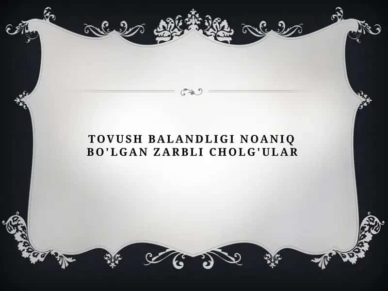 Tovush balandligi noaniq bo'lgan zarbli cholg'ular