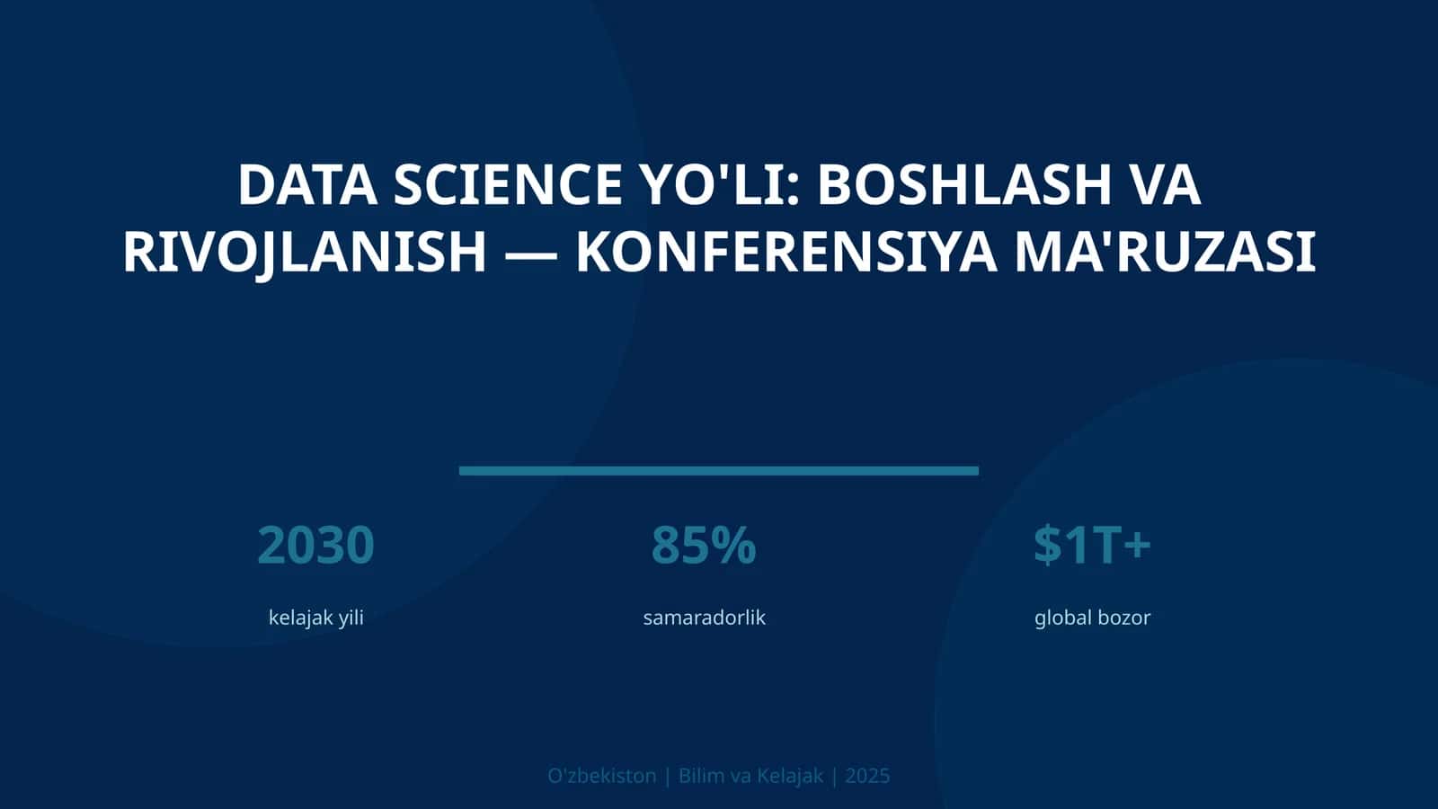 Data Science yo'li: boshlash va rivojlanish — konferensiya ma'ruzasi