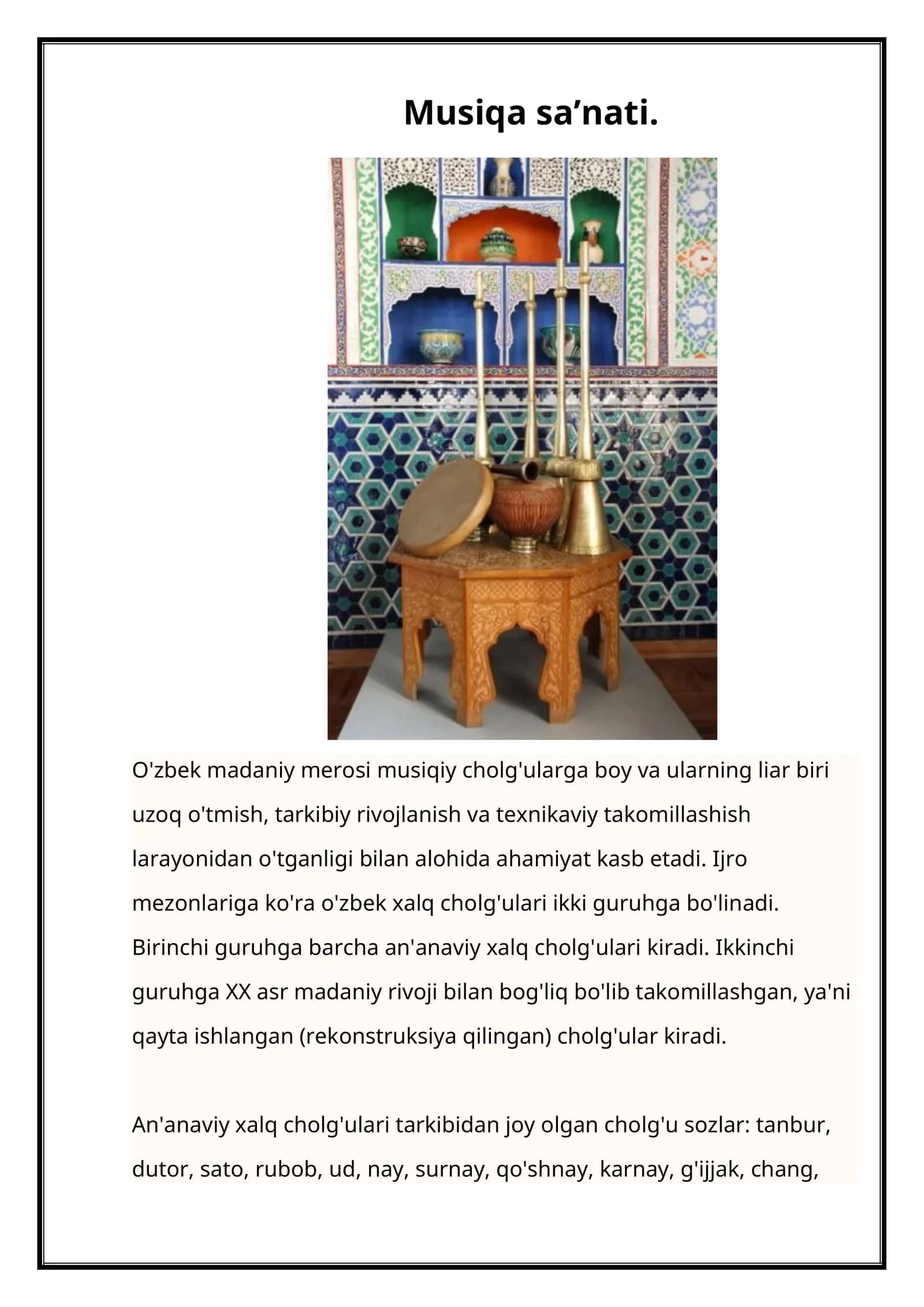 Musiqa sa’nati