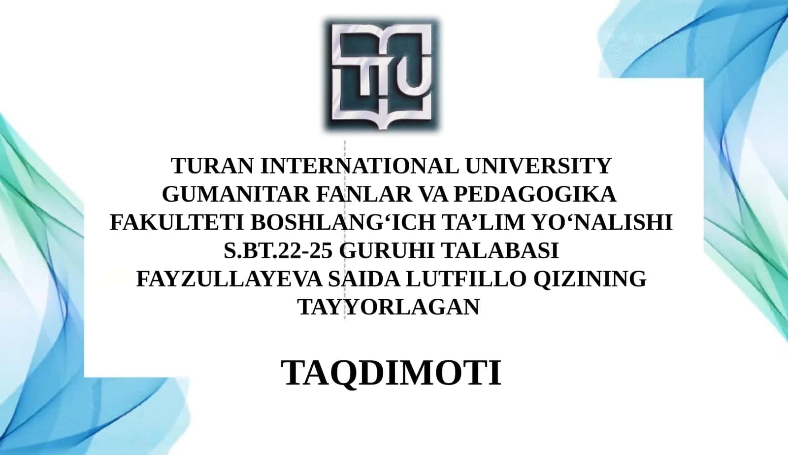 Boshlang‘ichmaktablarda Tabiiy fanning mazmuni, o‘quv dasturining tahlili