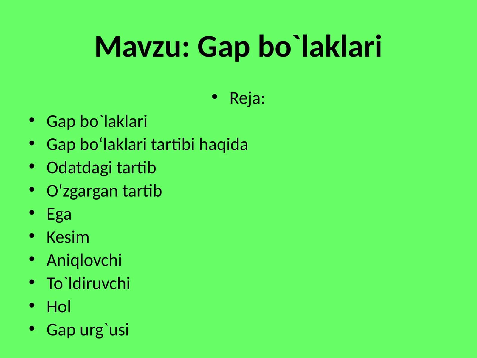 Gap bo`laklari