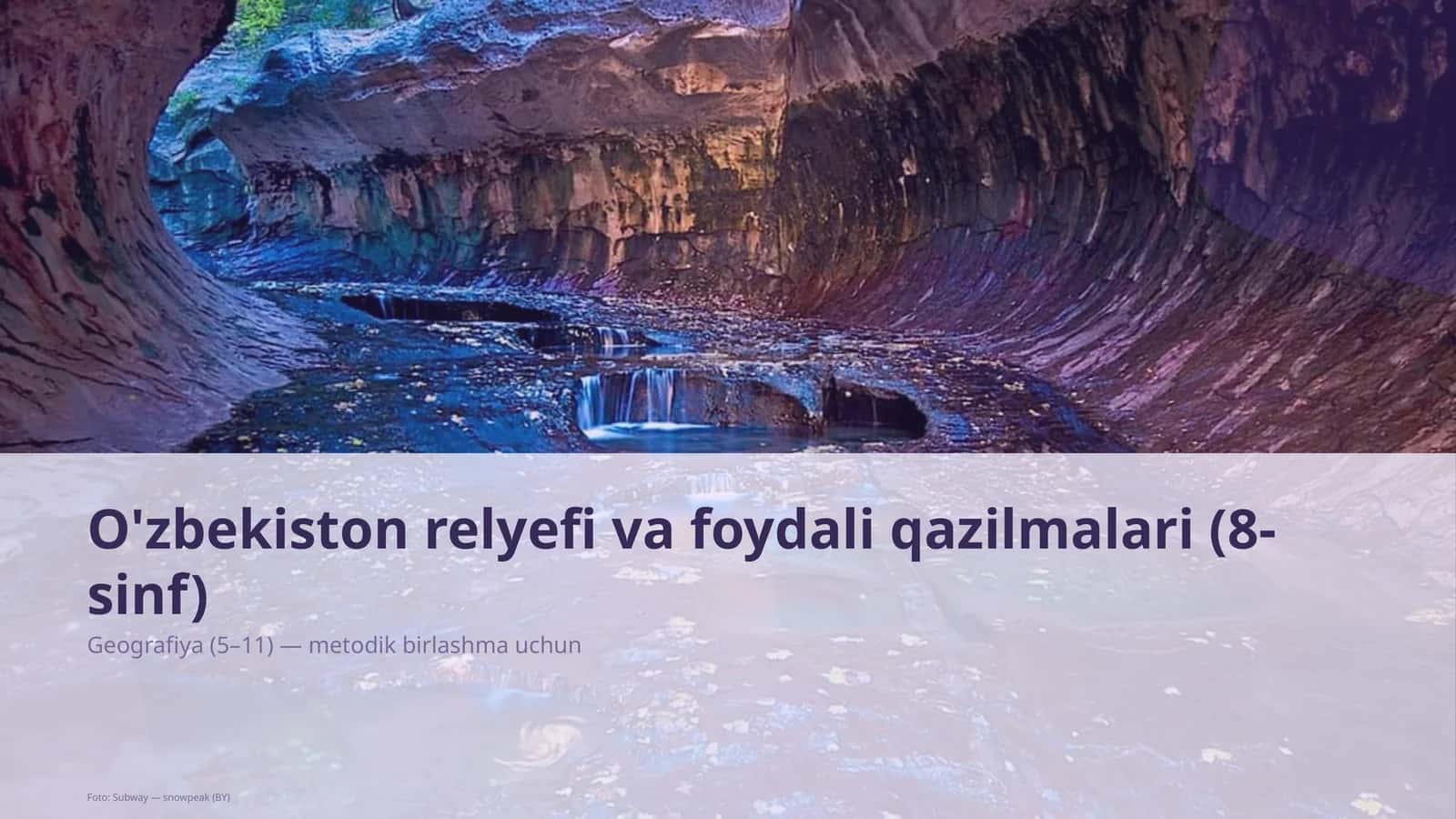 O'zbekiston relyefi va foydali qazilmalari (8-sinf)