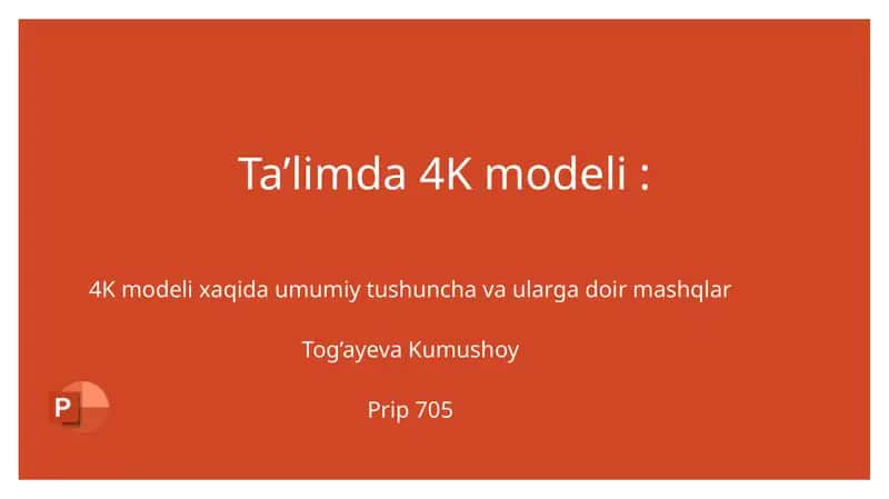 Ta’limda4Kmodeli