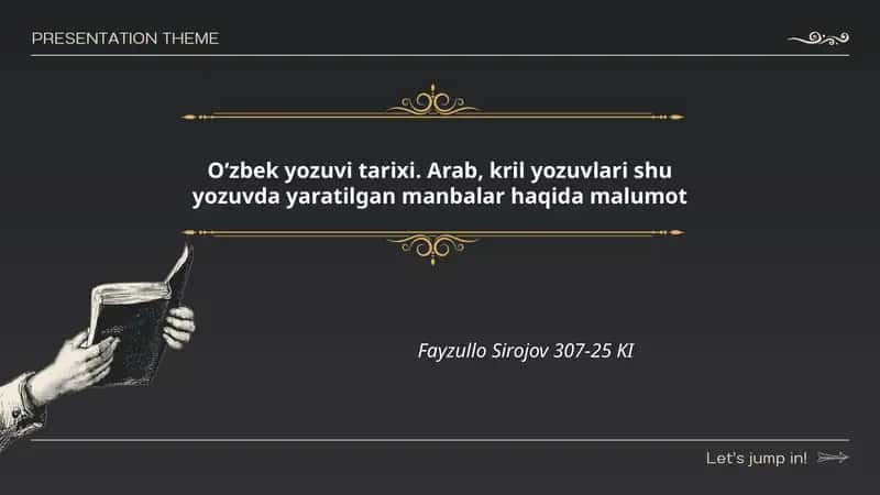 Oʻzbek yozuvi tarixi