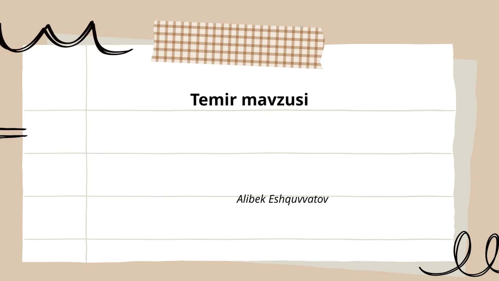 Temir mavzusi