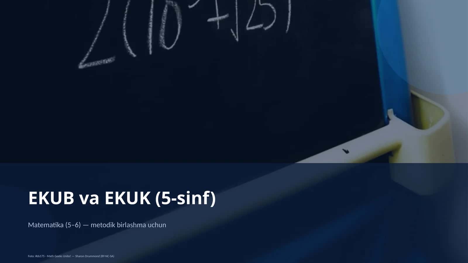 EKUB va EKUK (5-sinf)