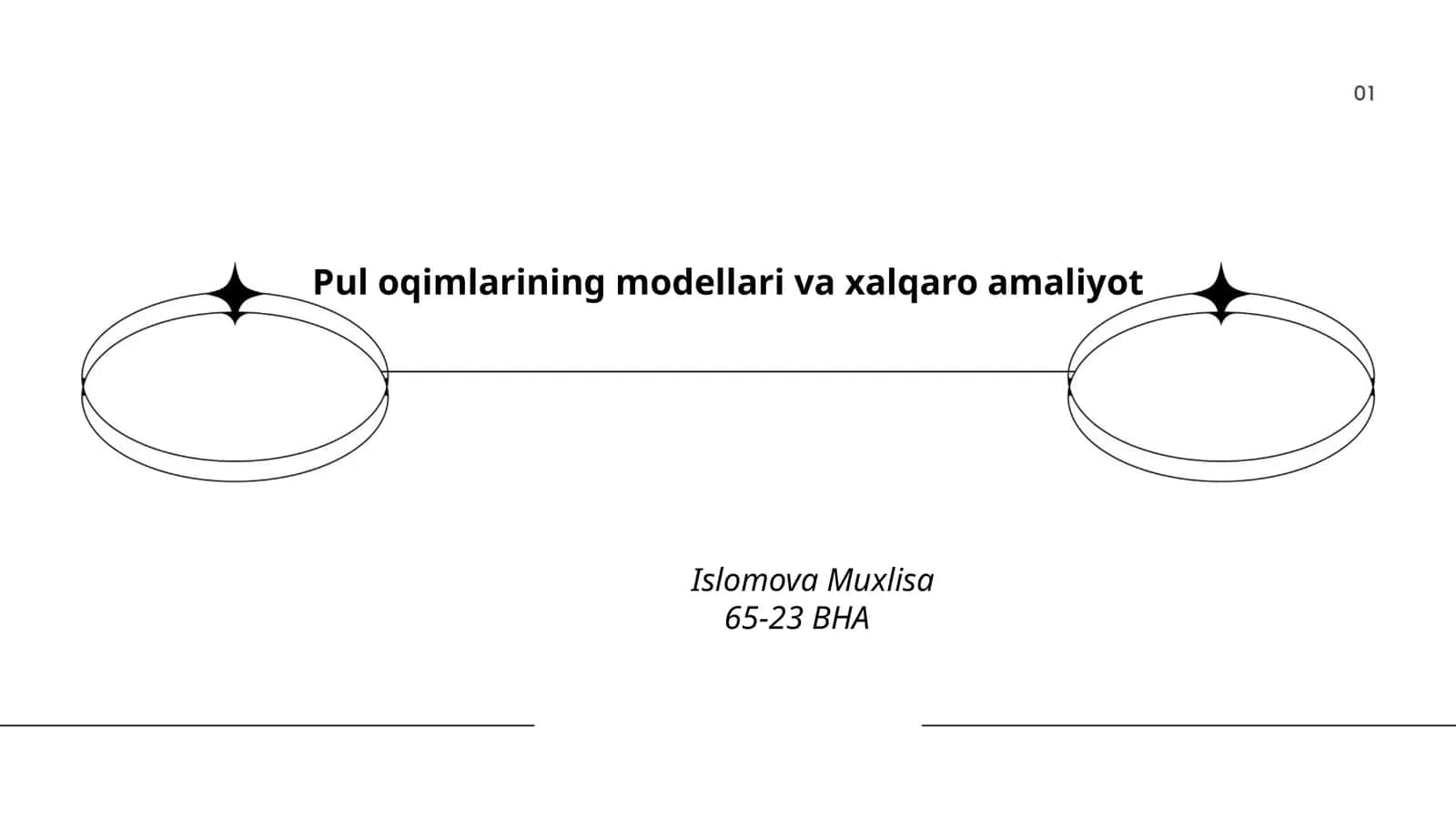 Pul oqimlarining modellari va xalqaro amaliyot