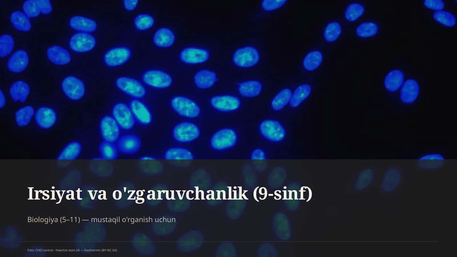 Biologiya (5–11) — mustaqil o'rganish uchun