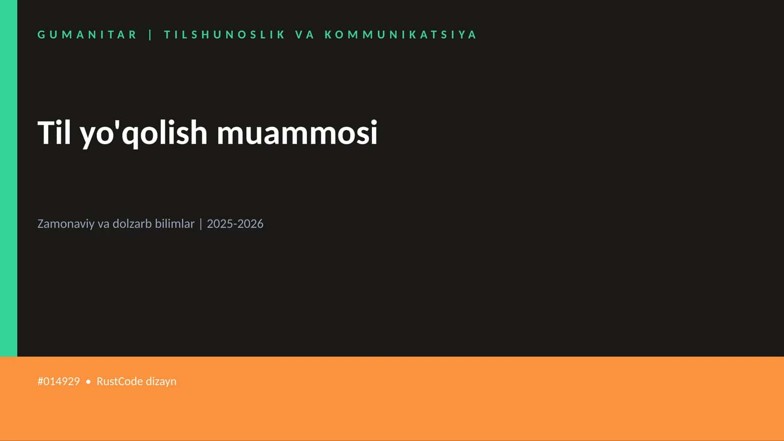 Til yo'qolish muammosi