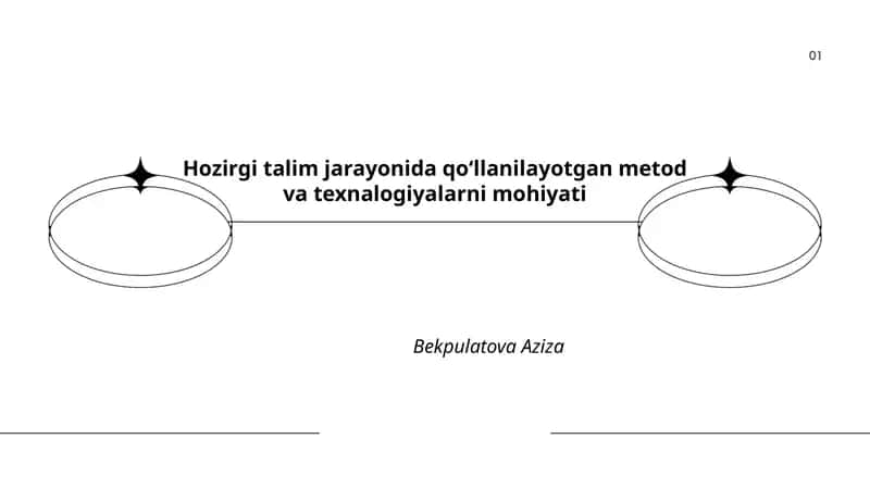 Hozirgi talim jarayonida qoʻllanilayotgan metod va texnalogiyalarni mohiyati