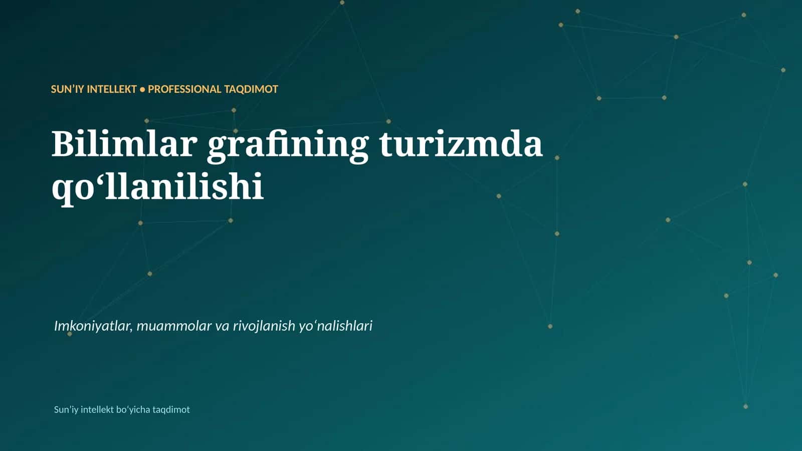 Bilimlar grafining turizmda qoʻllanilishi
