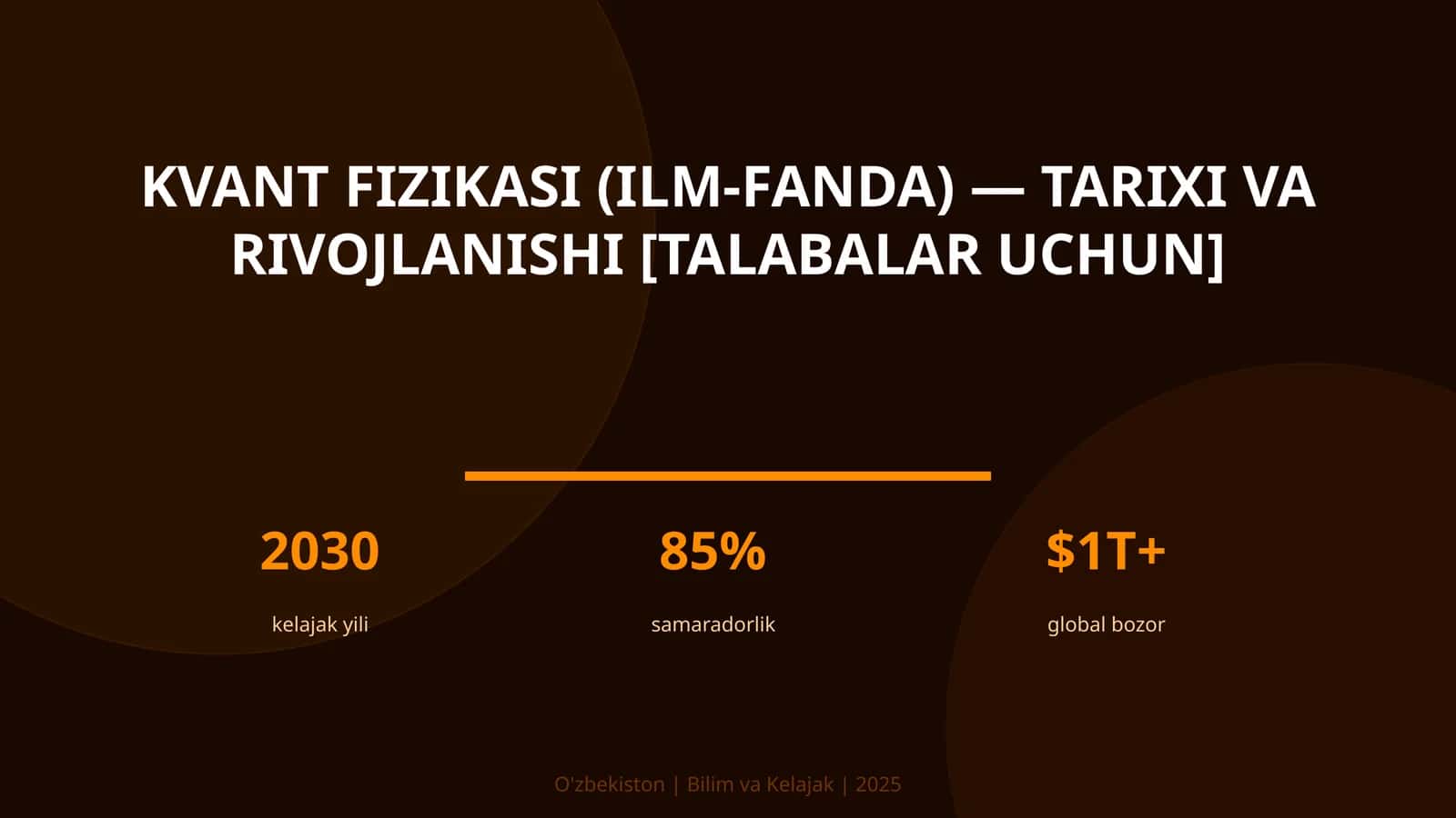 KVANT FIZIKASI (ILM-FANDA) — TARIXI VA RIVOJLANISHI [TALABALAR UCHUN]