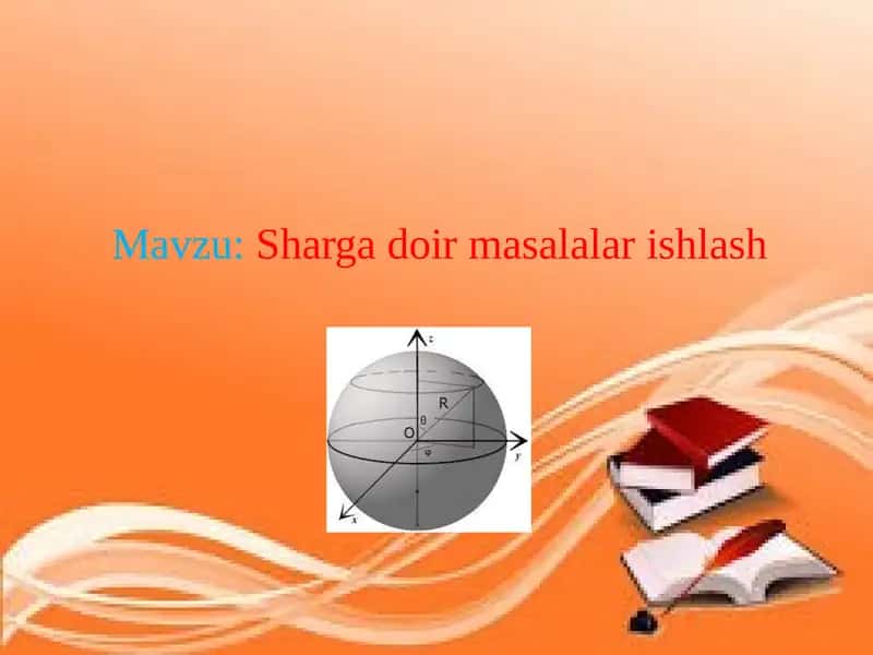 Sharga doir masalalar ishlash