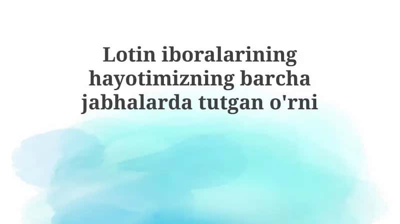 Lotin iboralari: tarix va meros