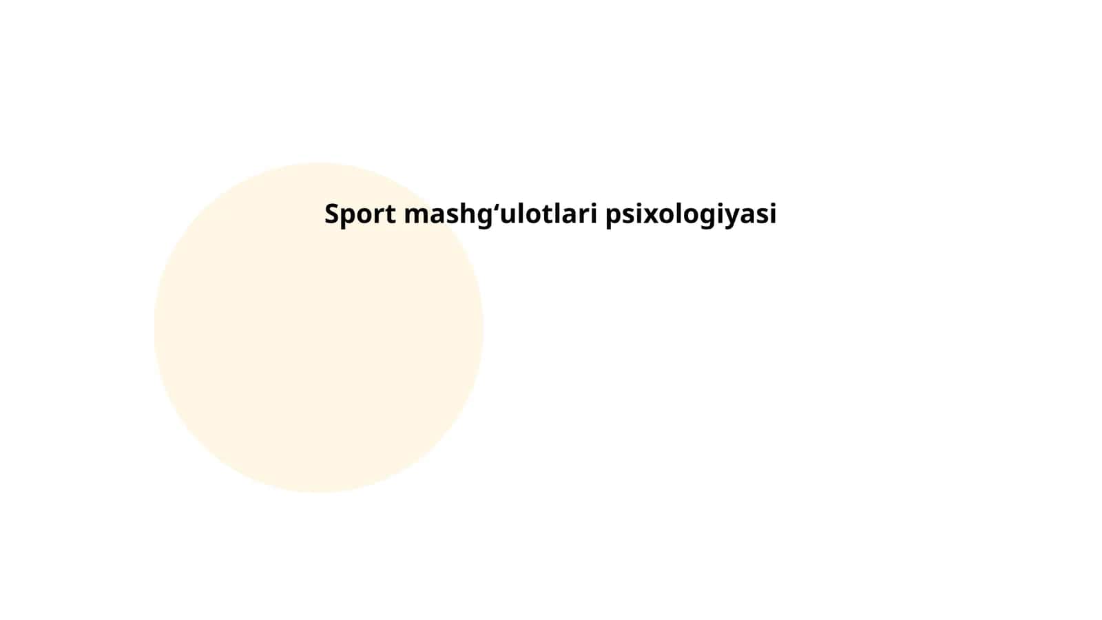 Sport mashgʻulotlari psixologiyasi