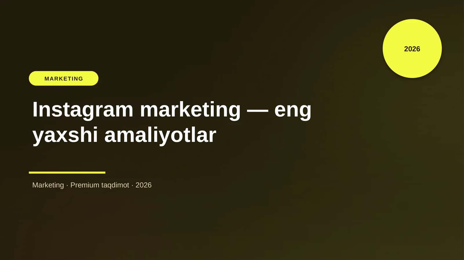 Instagram marketing - eng yaxshi amaliyotlar