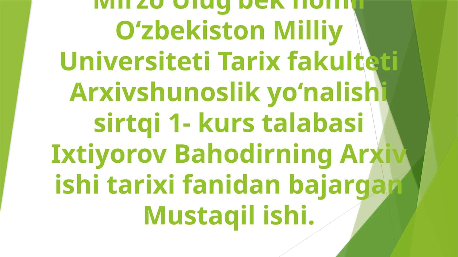 O’zbekiston tibbiyot arxivining tashkil etilishi