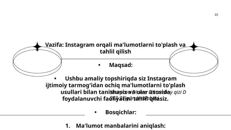 Ma'lumotlarni Instagram orqali to'plash va tahlil qilish