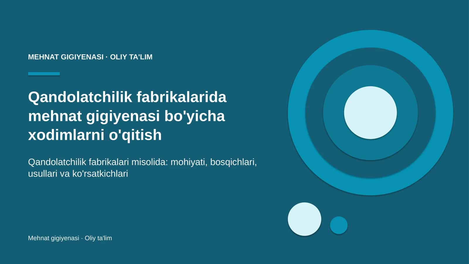 qandolatchilik fabrikalarida mehnat gigiyenasi bo'yicha xodimlarni o'qitish 6702