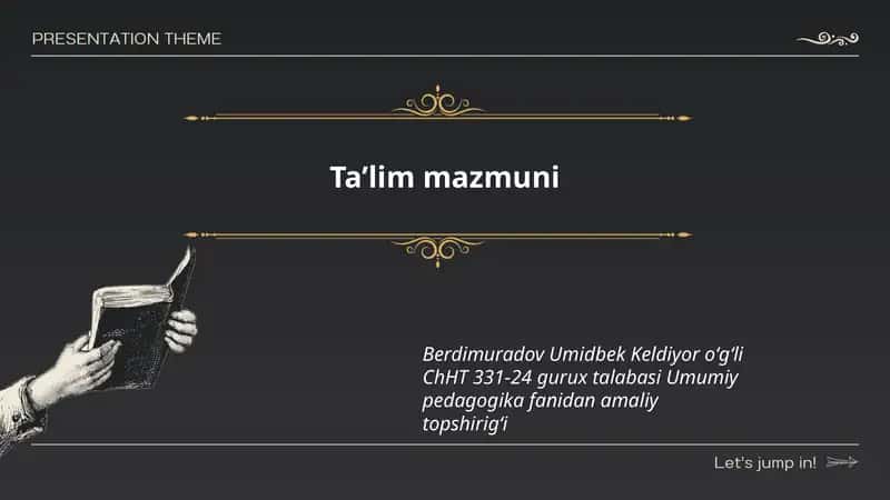 Taʼlim mazmuni