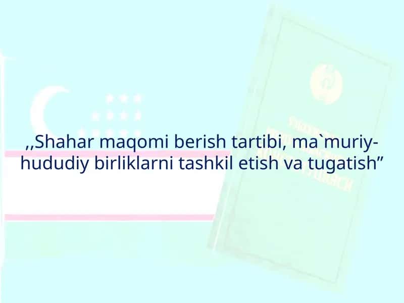 Konstitutsiyaviy huquq fanidan ,,Ma`muriy-hududiy tuzilish" mavzusida taqdimot