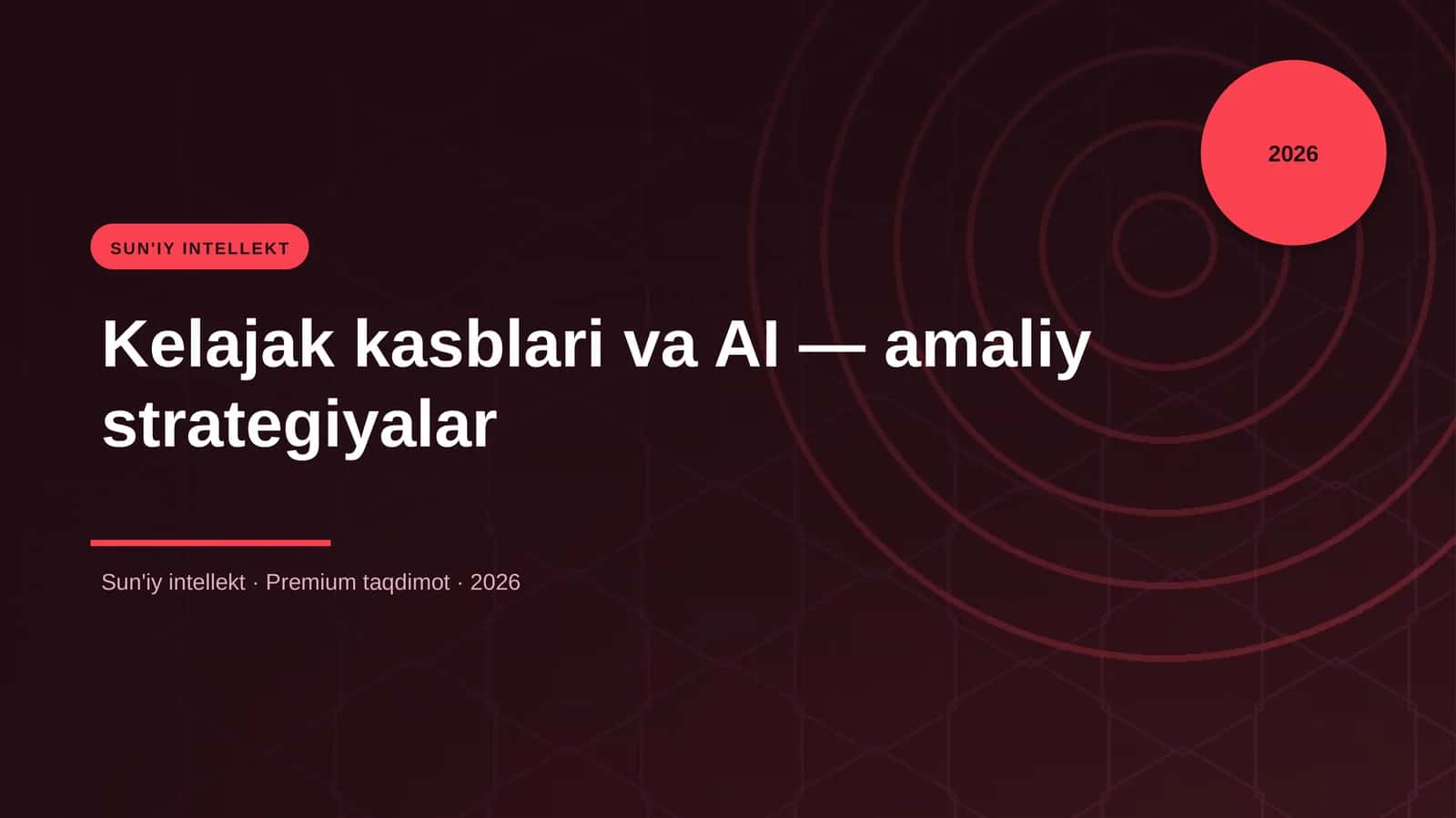 Kelajak kasblari va AI — amaliy strategiyalar