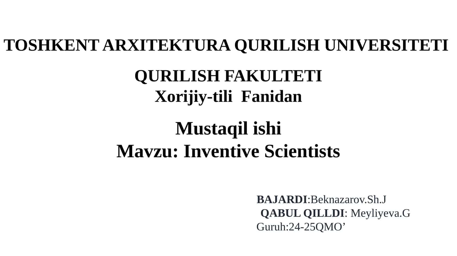 Inventive Scientists