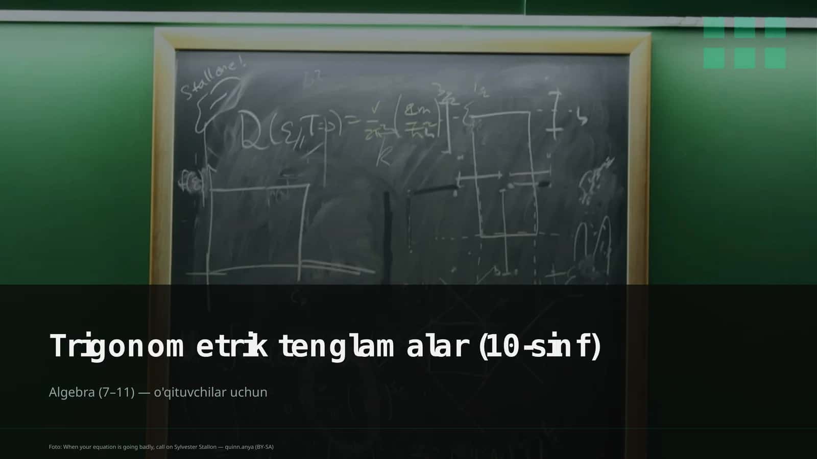Trigonometrik tenglamalar (10-sinf)