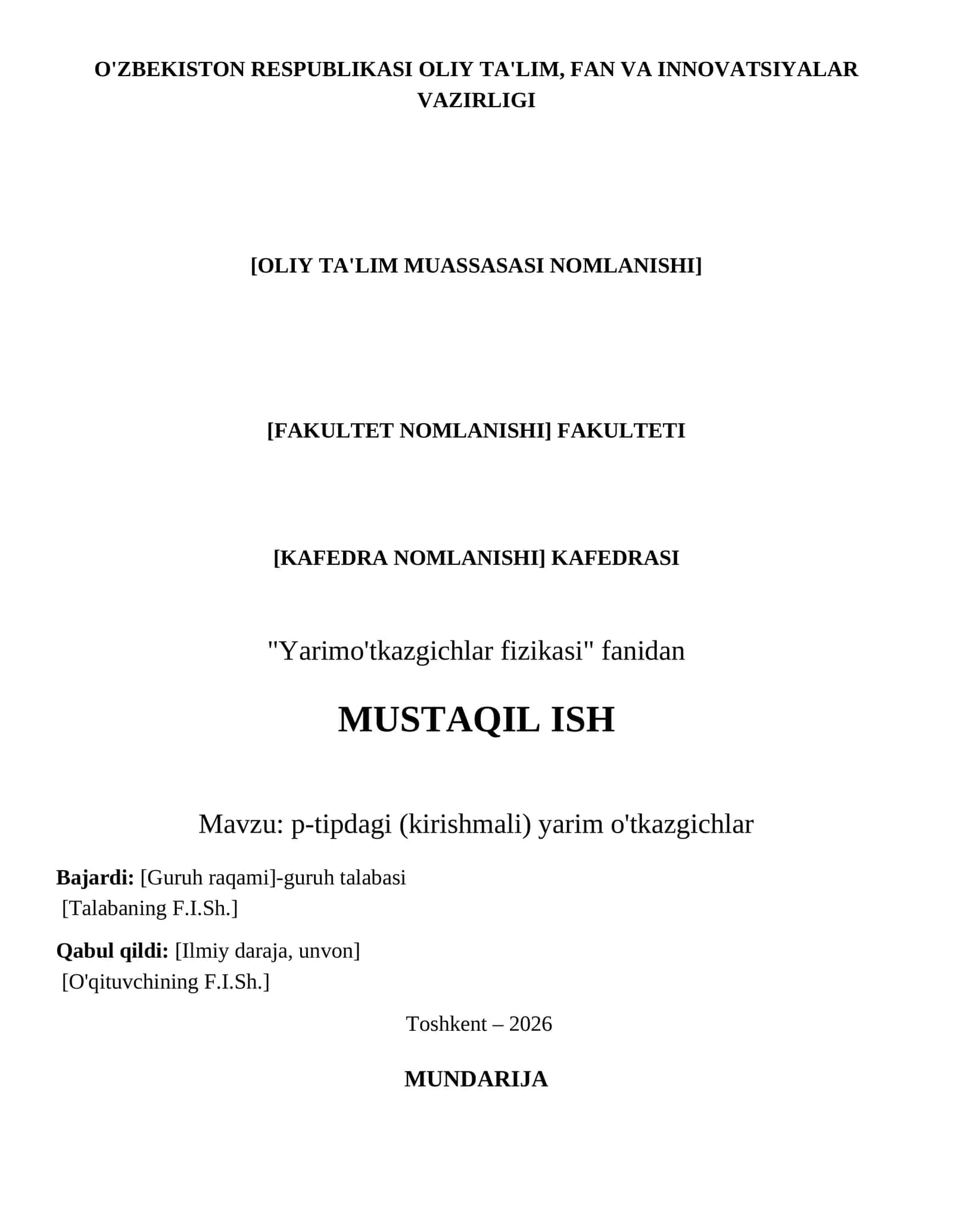 Yarimo'tkazgichlar fizikasi
