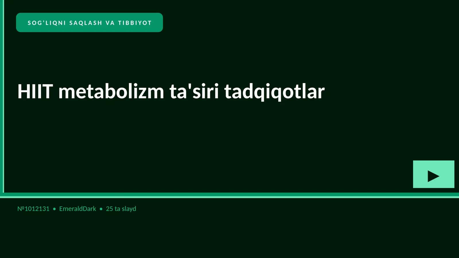 HIIT metabolizm ta'siri tadqiqotlar