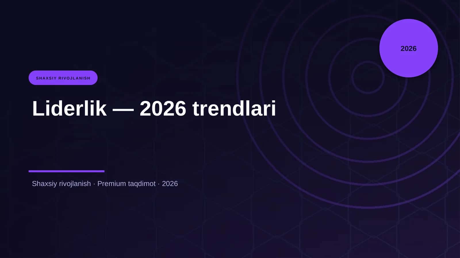 Liderlik — 2026 trendlari
