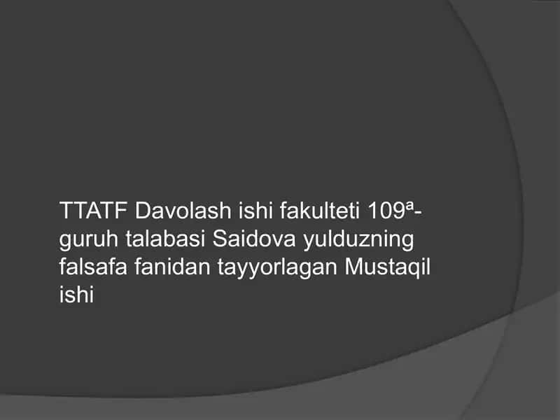 Falsafiy dunyo qarashning o`z-o`zini anglashdagi roli