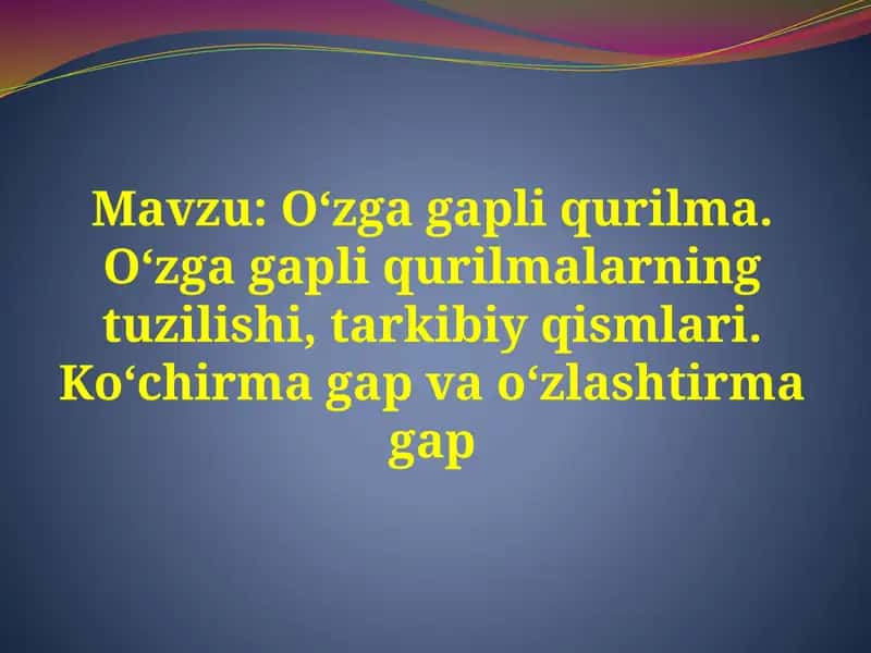 O‘zgagapli qurilma